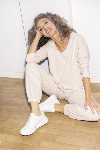 Madri Bluzka z długim rękawem Italian Fashion - beż