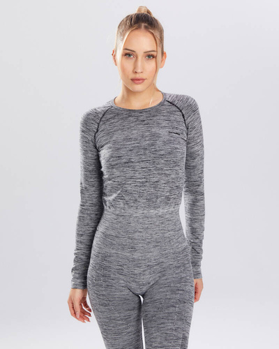 Melange Rashguard bluzka damska długi rękaw Spaio grey