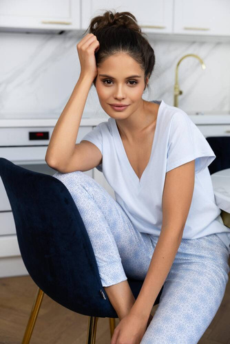 Evelina Piżama damska Sensis - błękitny