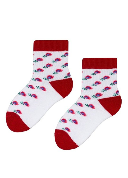 art.138 Skarpety Cotton Candy Folk Steven niebieski jasny melanż 097