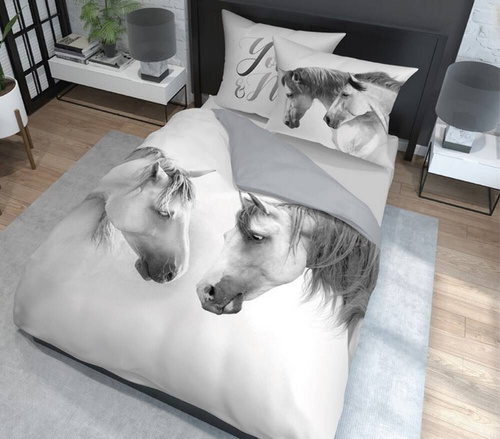 3819 A Pościel bawełniana młodzieżowa koń kucyk horse Holland Natura 2 Detexpol  