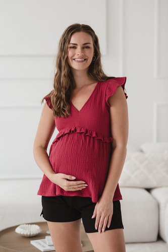 Milky Butterfly Bluzka ciążowa i do karmienia – wygoda i styl Milk&Love malinowy