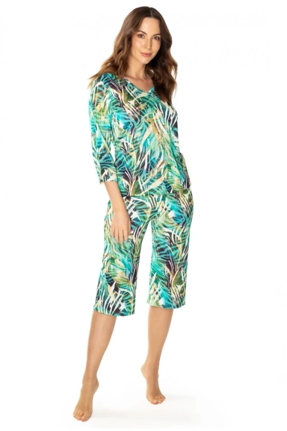 86656 Malaga Piżama damska Mewa zielony