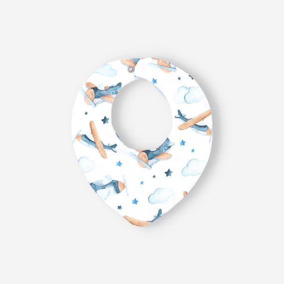 ABK-0011/SAM Samoloty Komplet niemowlęcy z bawełny organicznej Nini granatowy