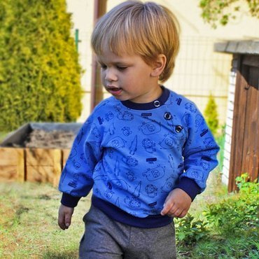 Bluza dresowa dla chłopca "SAWANNA" Ewa Klucze niebieska