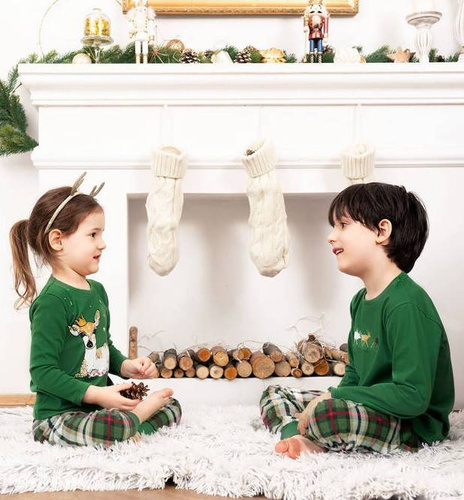 Zonda Italian Fashion Piżama dziecięca - zielony/druk 