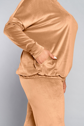 Juga Komplet Damski dł. rękaw, dł. spodnie Italian Fashion camel