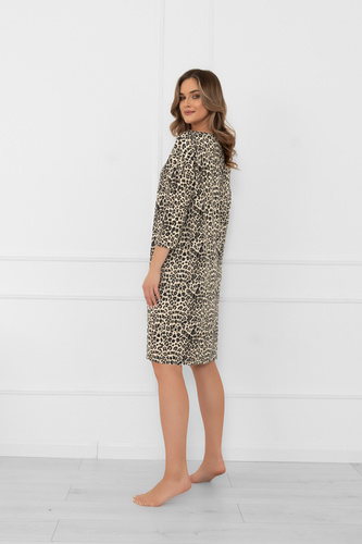 Kenia Koszula nocna damska Italian Fashion – panterka, 3/4 rękaw