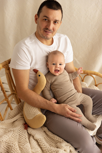 "Natural Harmony" Makoma Body dzidziuś z długim rękawem fango