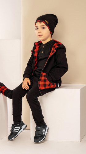 Bluzka z długim rękawem 169511 "Mix" Nicol - czarny