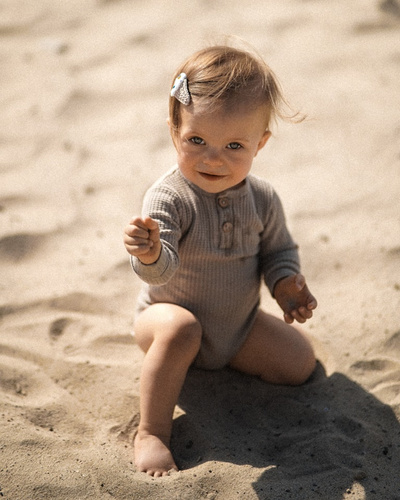 "Waffel Stone" Makoma Body polo z długim rękawem