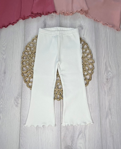 LJ802 Mamatti Legginsy dziewczęce dzwony - ecru