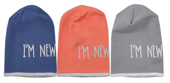 Czapka bawełniana "Im New" Koala -koralowy
