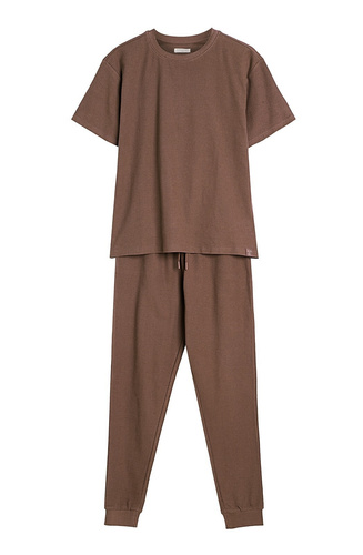 43349 Nilsa Piżama Damska Henderson - brązowy