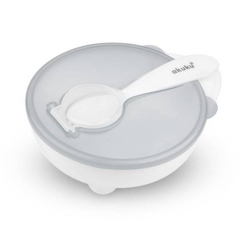 ALA0424 Miseczka z łyżeczką Akuku white