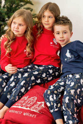Piżama dziecięca 5264 "Frozen" Unisex Doctor Nap - red