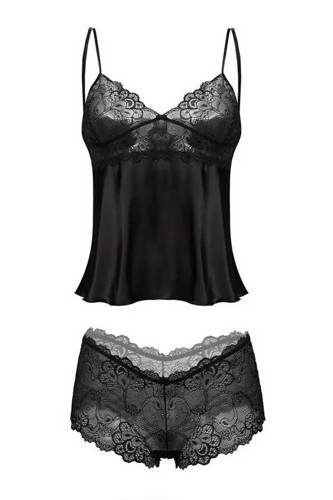 Felicia Komplet piżama damska DKaren - czarne