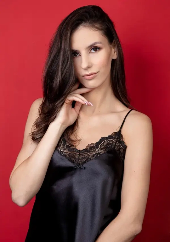 Matilda Komplet Damski Piżama DKaren - czarny