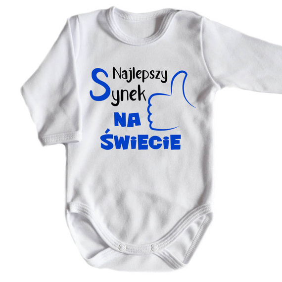  "Najlepszy SYNEK na świecie" Moocha body długi rękaw biały
