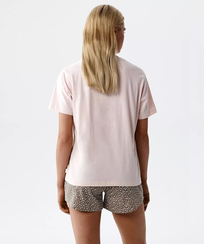 Atlantic NMP-507 piżama damska 100% bawełna peach różowy-karmelowy