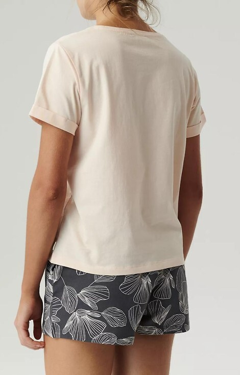 NLP-489 Piżama Damska Atlantic- pudrowy-grafitowy