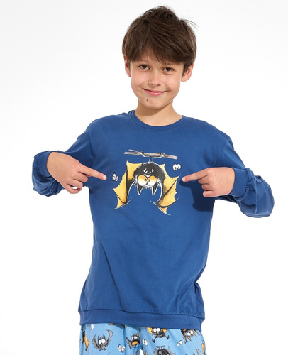 Piżama Chłopięca Cornette Kids Boy 593/188,966/188  Bat 3 Jeans 100% Bawełna