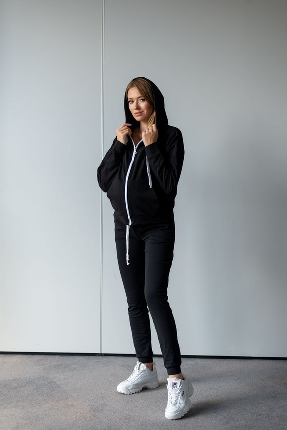 205 Spodnie Dresowe Ciążowe MIRACLE- szary melanż