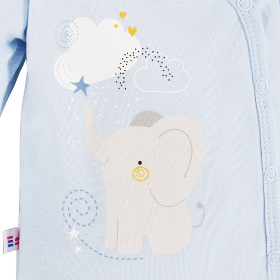 Mellow Ewa Klucze Rozpinane body z długim rękawem - niebieski