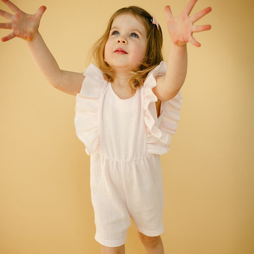 Strawberry & Love Eevi Rampers niemowlęcy - koral