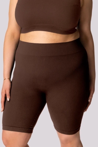 Ribbed spodenki bikery damskie prążek Mona caffe