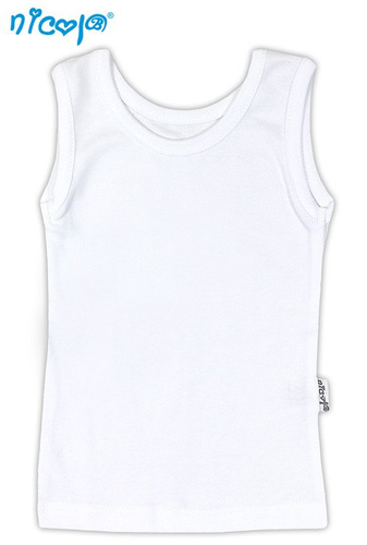 130 Koszulka na ramiączkach niemowlęca "Basic" Nicol - biały