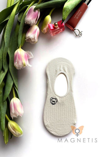 Baleriny damskie YN-251131 Magnetis – wiskozowe, prążkowane z silikonem na pięcie