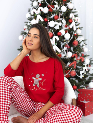 Sensis Christmas Cookie Piżama damska - czerwony