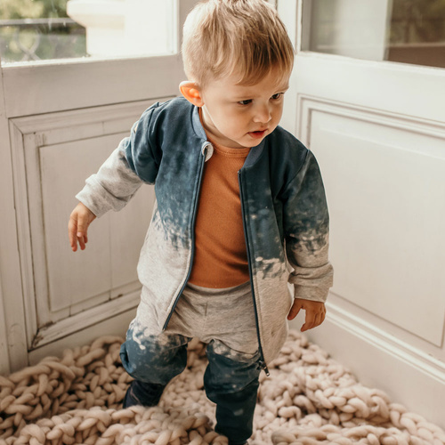 Jump Eevi Spodnie niemowlęce dresowe - szary/niebieski