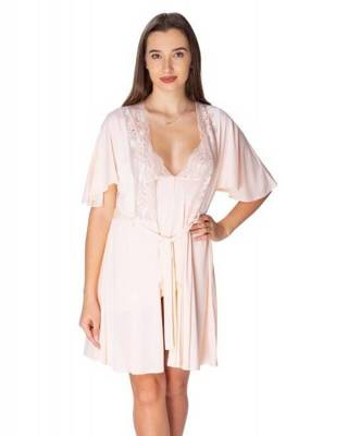 86111 Santori Szlafrok peniuar Visti łososiowy