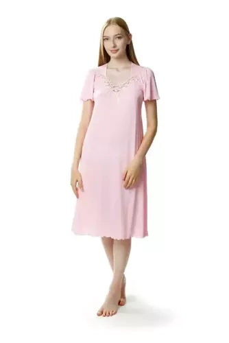 4112 Beatriz halka koszula nocna damska Mewa różowy