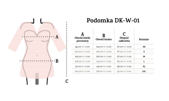 DK-W-01 Podomka Szlafrok Damski Dkaren - ecru