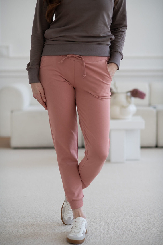 Spodnie Milk&Love dresowe ciążowe herbal rose