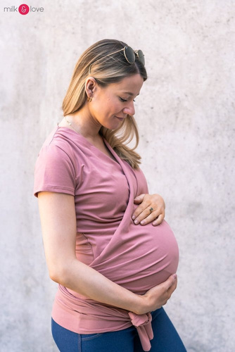 Bluzka do kangurowania milk and love dla mamy Milk&Love błękitny