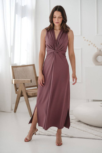 Loop maxi sukienka ciążowa i do karmienia Milk&Love rose brown