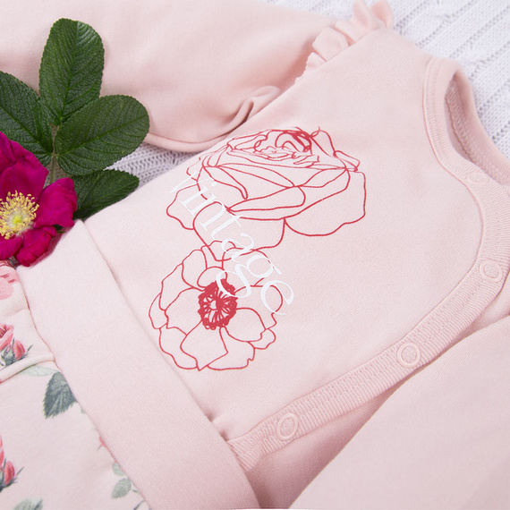 Roses Eevi Rozpinane body z długim rękawem - jasny róż