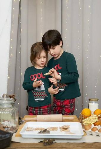 Tess Italian Fashion Piżama dziecięca - zielony/druk 