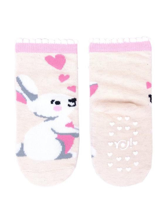 SK-06C A'6 Skarpetki dla dziewczynki z ozdobnym wzorem YO! mix kolor