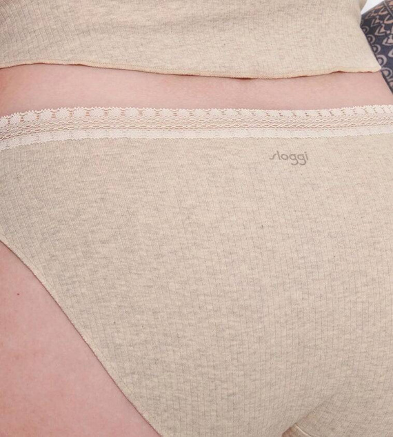 GO Ribbed R Tai C2P Figi Damskie 2-pak Sloggi - grey combination