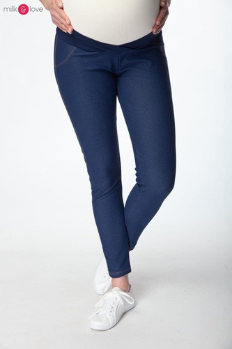 Tregginsy ciążowe z niskim pasem Milk&Love granatowe