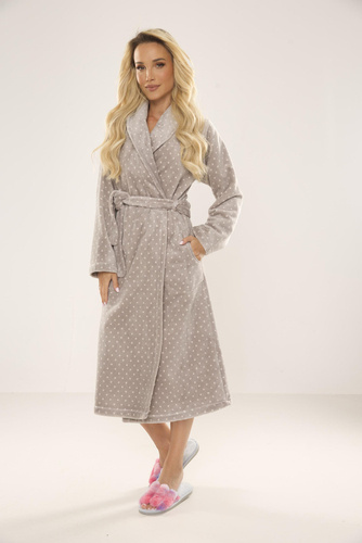 548 Melanie Długi Szlafrok damski Forex - szary