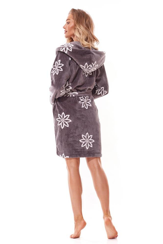 2316 Miss Fleur Szlafrok Damski długi L&L - onyx