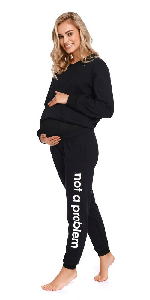 4238 Spodnie dresowe ciążowe Doctor Nap - black