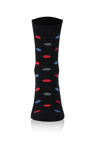 M21 Italian Fashion Skarpety długie męskie - czarny/bordo/grafit