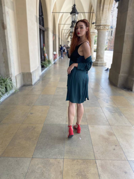 871 Visa Szlafrok damski Forex - butelkowy zielony